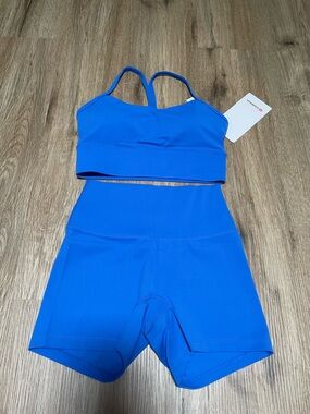 Blue short set